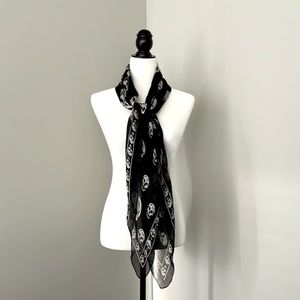 Alexander McQueen silk skull scarf